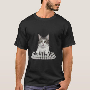 Katze Klavier T-Shirt