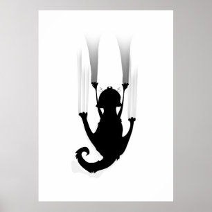 Katze klettert poster