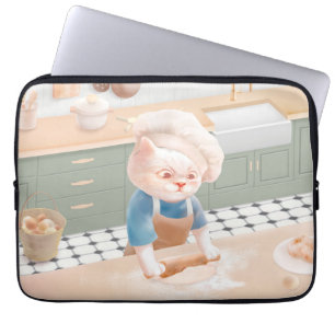 Katze Koch Backen in der Küche Laptopschutzhülle