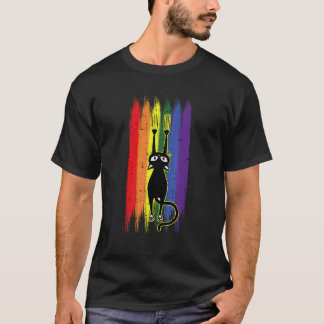 Katze kratzt Gay Pride Lustiges Kätzchen Pfote Sto T-Shirt