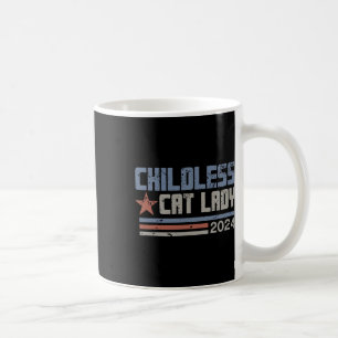 Katze Lady 2024 Gesinnte politische Wahlen Demokra Kaffeetasse