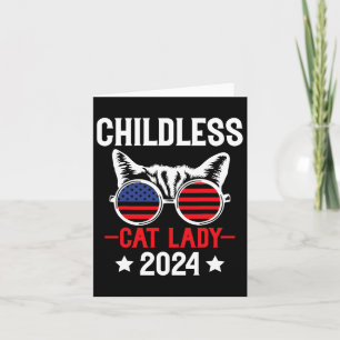 Katze Lady 2024 Gesinnte politische Wahlen Demokra Karte