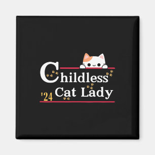 Katze Lady 2024 Gesinnte politische Wahlen Demokra Magnet