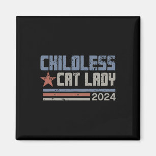 Katze Lady 2024 Gesinnte politische Wahlen Demokra Magnet
