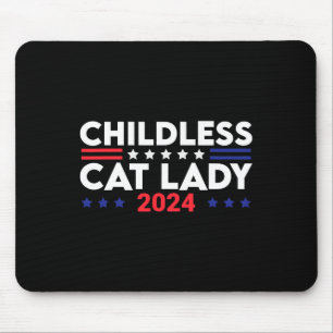 Katze Lady 2024 Gesinnte politische Wahlen Demokra Mousepad