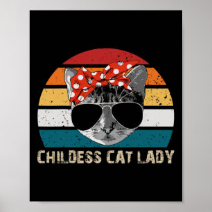 Katze Lady 2024 Gesinnte politische Wahlen Demokra Poster