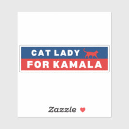 Katze Lady für Kamala Aufkleber