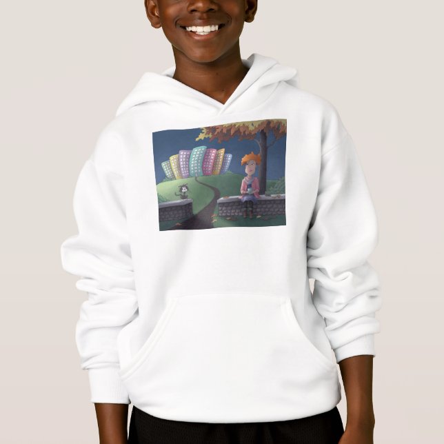 Katze Lady im Park Hoodie (Vorderseite)