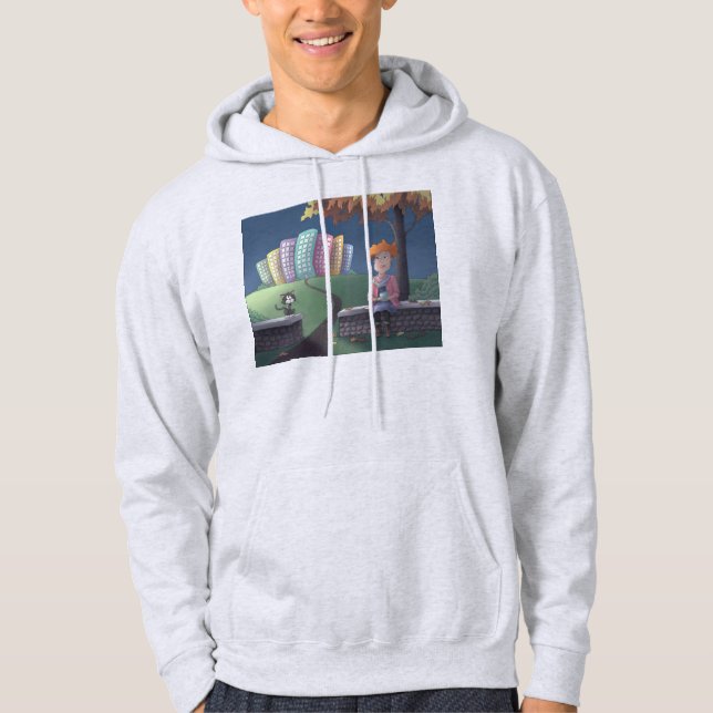 Katze Lady im Park Hoodie (Vorderseite)