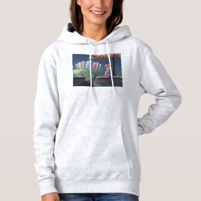 Katze Lady im Park Hoodie (Vorderseite)
