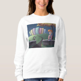 Katze Lady im Park Sweatshirt