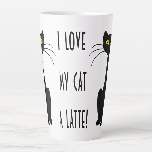 Katze Latte - 17 oz. Tasse (Vorderseite)