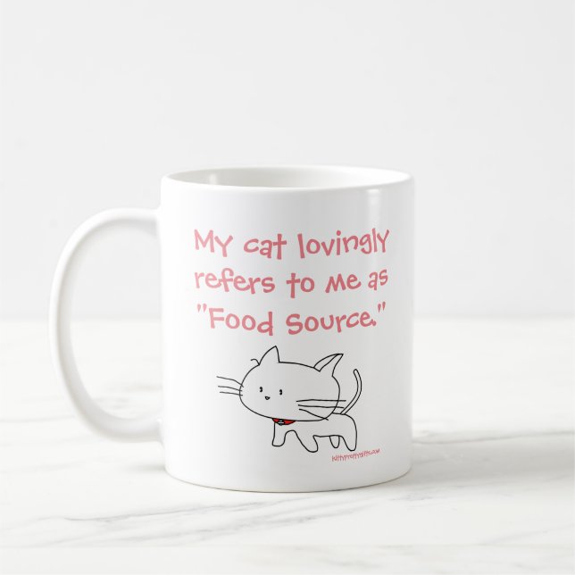 Katze "Lebensmittelquelle" - Tasse (Links)