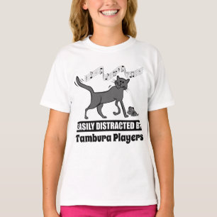 Katze leicht von Tambura-Spielern abgelenkt T-Shirt