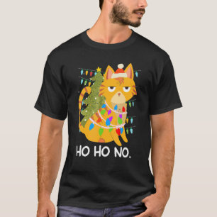 Katze leichte Kette Tannenbaum Katzenbesitzer T-Shirt