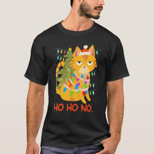 Katze Leichtkette Tannenbaum Katzenbesitzer T-Shirt