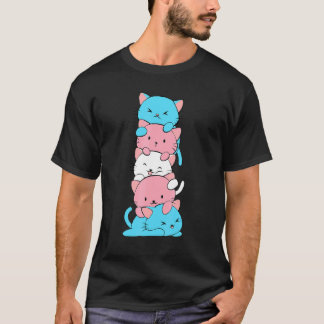 Katze Lgbt Transgender-Flagge Katzen Lgbtq Pride-M T-Shirt