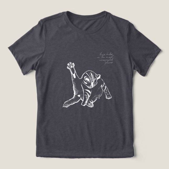 Katze Liebe'24 Tri-Blend Shirt (Design Vorderseite)