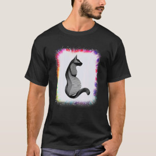 Katze liebt R Papa Mama Junge Mädchen Ie Haarfarbe T-Shirt