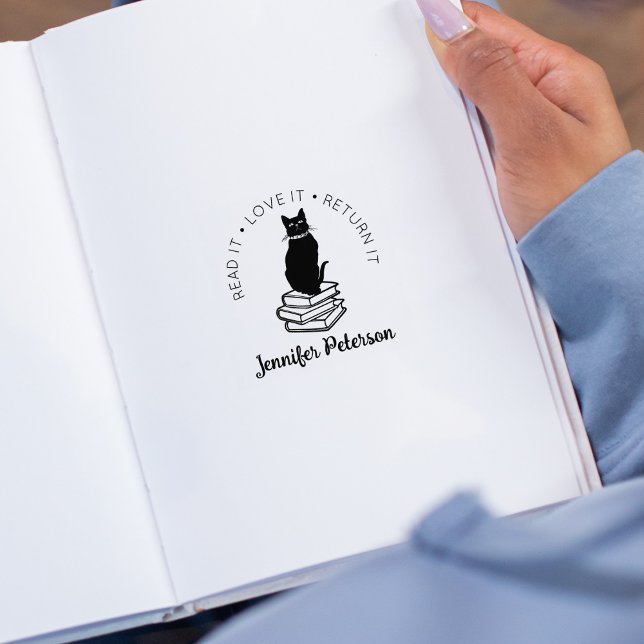 Katze liest es, Liebe, gibt es zurück, buchen Gummistempel (Von Creator hochgeladen)