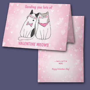 Katze Lots Meows Valentine Card Feiertagskarte