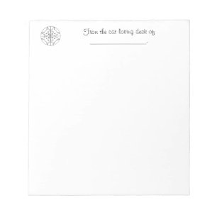Katze Lover Kaleidoskop Katzen Herz-Notepad Notizblock