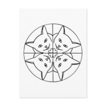 Katze Lover Kaleidoskop Katzen Herz Postkarten