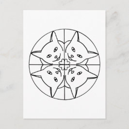 Katze Lover Kaleidoskop Katzen Herz Postkarten