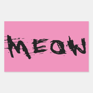 Katze Lover, MEOW-Aufkleber Rechteckiger Aufkleber