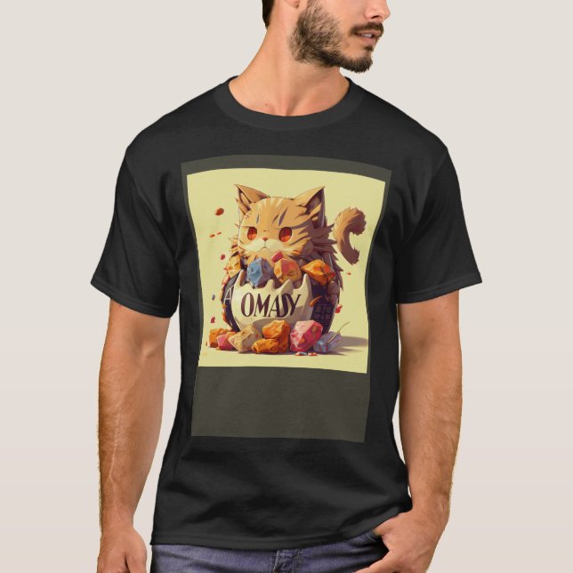 Katze Löwe Süßigkeit T-Shirt (Vorderseite)