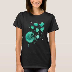 Katze Löwenzahn Natur Haustier Tier Kätzchen Blume T-Shirt