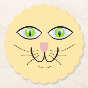 Katze Lustige Gesicht Cartoon-29034 Untersetzer