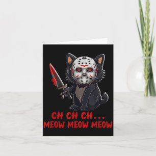 Katze Lustiger Tier Horrorfilm Kätzchen Miauen Der Karte