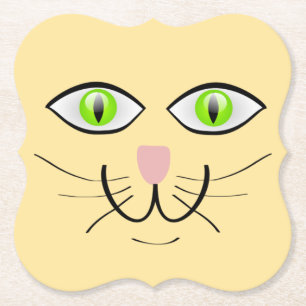 Katze Lustiges Gesicht Cartoon-29034 Untersetzer