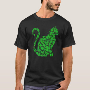 Katze Lustiges Shamrock-Blatt Balinese Katze St. P T-Shirt