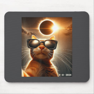 Katze macht ein Selfie mit Sonnenfinsternis 2024 t Mousepad