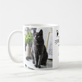 Katze Mama hat personalisierten 2 Fotos Namen  Kaffeetasse