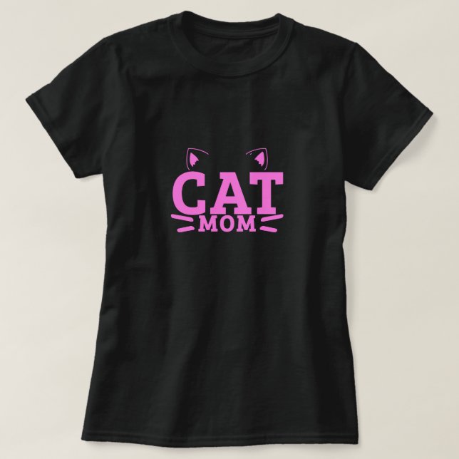 Katze Mama - Katzenliebhaber T-Shirt (Design vorne)