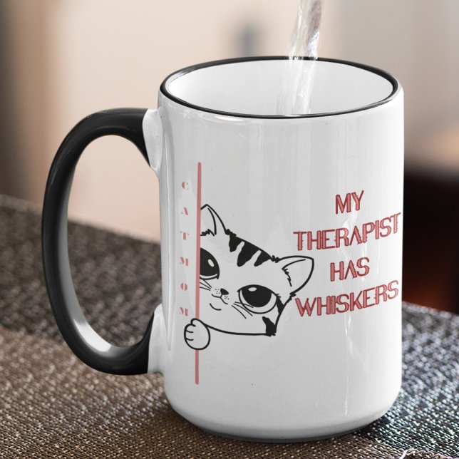 Katze Mama Mein Therapeut hat Whiskers Tasse (Von Creator hochgeladen)