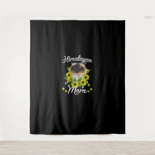 Katze Mama Muttertag Geschenke Sonnenblume Himalay Wandteppich