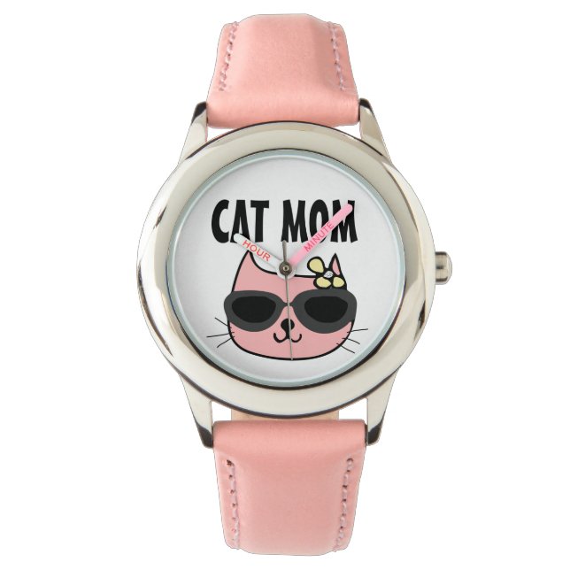 KATZE MAMA PINK WRIST WATCH ARMBANDUHR (Vorderseite)