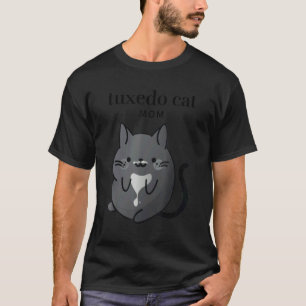 Katze Mama Tuxedo Katze Kitten für Frauen T-Shirt