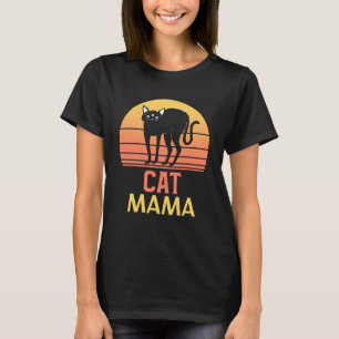 Katze Mama Vintager 80er Stil Ca Frauen Retro Not T-Shirt