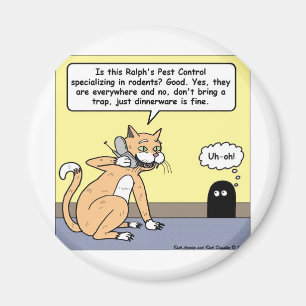 Katze & Maus Geschirr Lustige Cartoon Geschenke &  Magnet