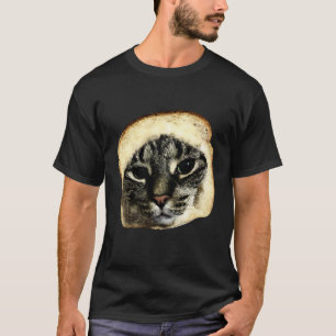 Katze Meme Lustiges Brot Gesicht Dummer Katzenlieb T-Shirt