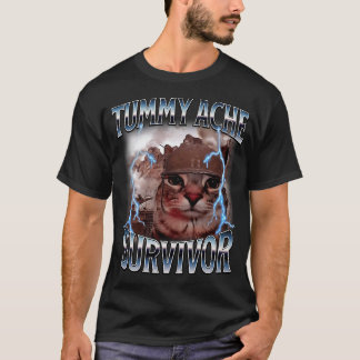 Katze-Meme mit Bauchschmerzen Überlebender T-Shirt