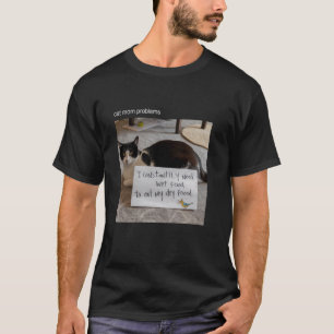 Katze Meme T-Shirt Verrückte Katze Lustige Kitty M