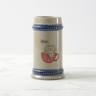 Katze miauen in einer Tasse