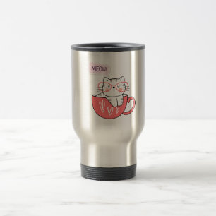 Katze miauen in einer Tasse