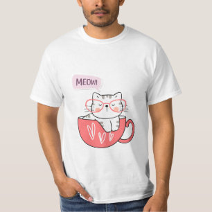 Katze miauen in einer Tasse T-Shirt